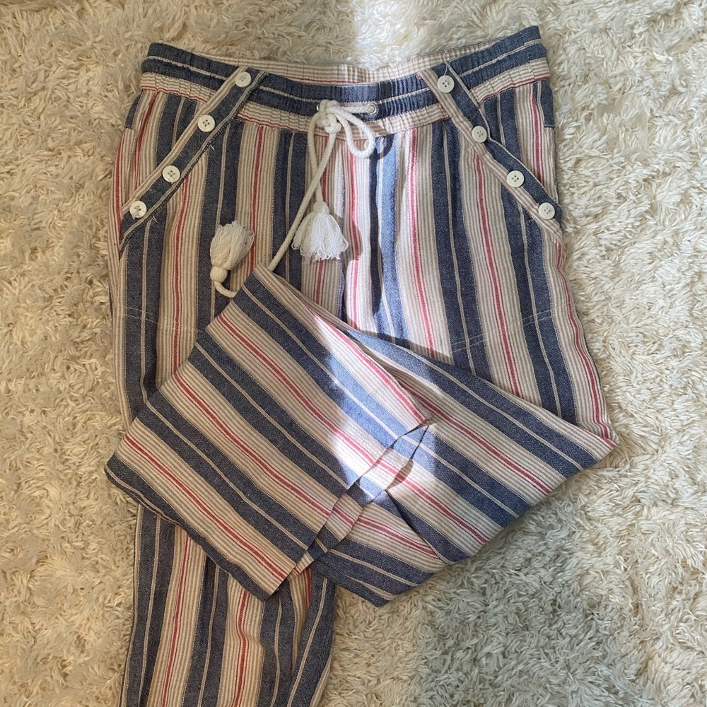 Stripped Flowy Pants